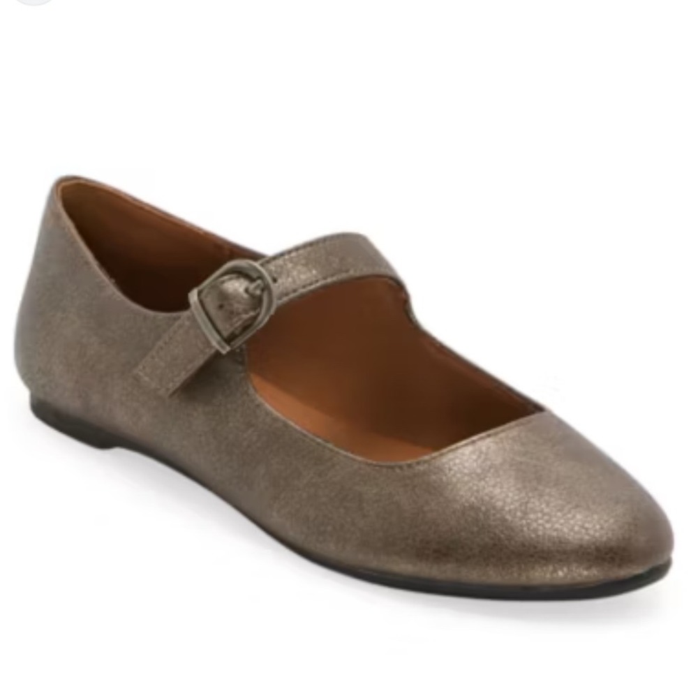 Arizona Jean Co Lloyd Bronze Metallic Mary Jane Ballet Flats Women's Size  8M